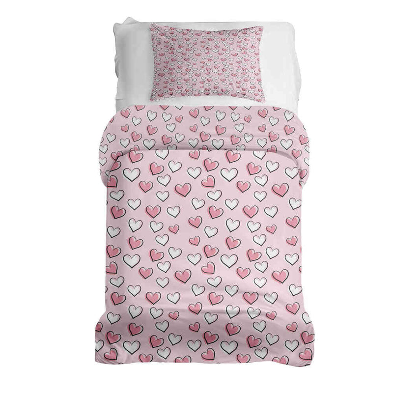 Therapiedekens beddengoed set schattige hartjes