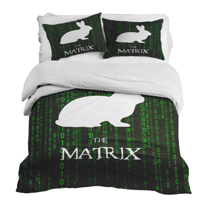 Therapiedecken beddengoed set Matrix Code groen