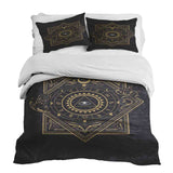 Therapiedecken beddengoed set zwart mystiek mandala