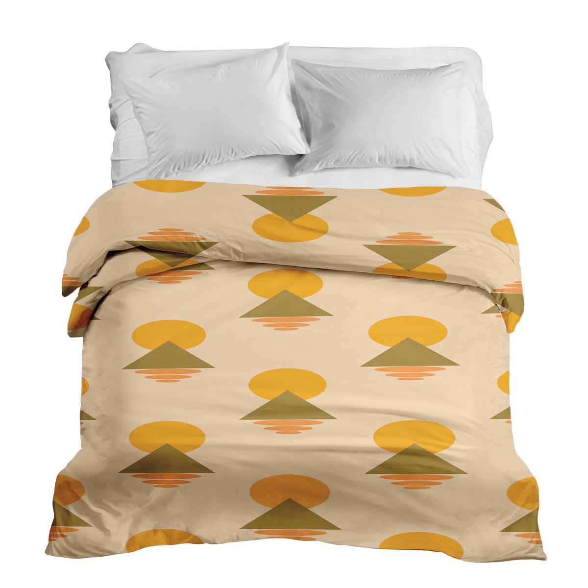 Original Therapiedecke - Baumwollbezug mit gelben Formen