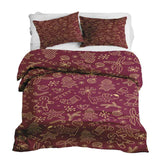 Therapiedekens beddengoed set rood met grappige kerstmotieven