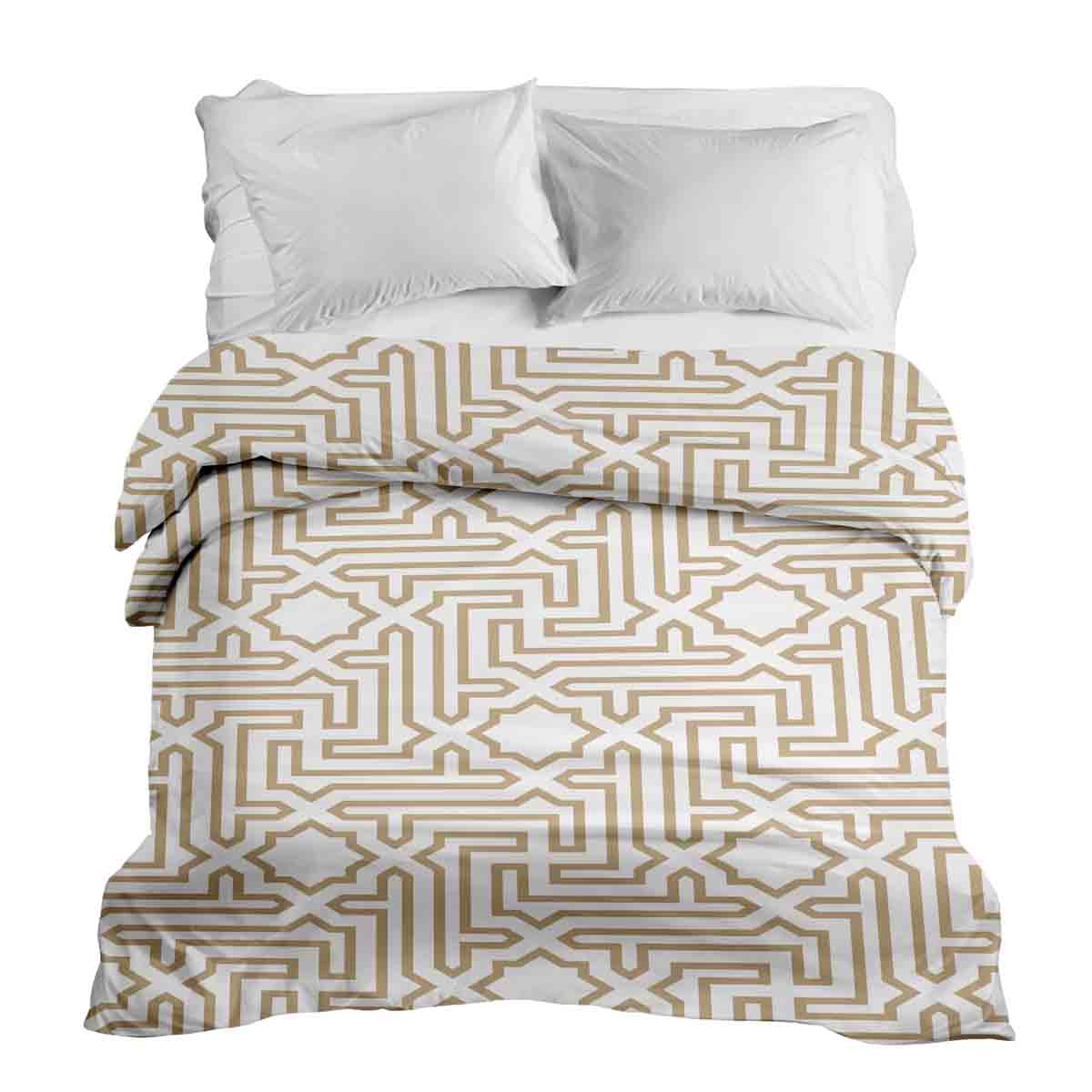 Original Therapiedecke - Baumwollbezug Beige mit Formen