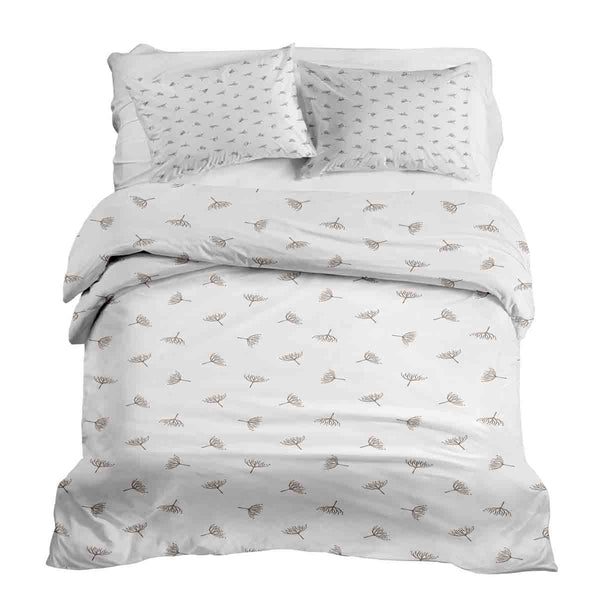 Therapiedekens beddengoed set wit met kleine maretak takjes