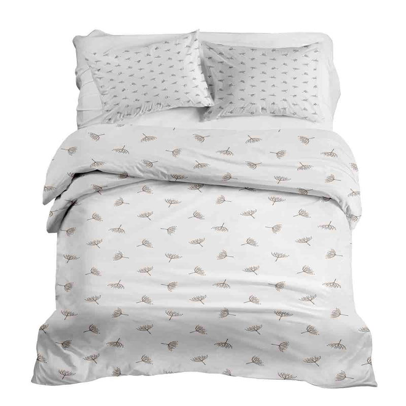 Therapiedekens beddengoed set wit met kleine maretak takjes