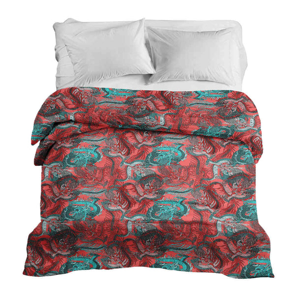 Therapiedekens katoenen hoes abstract rood