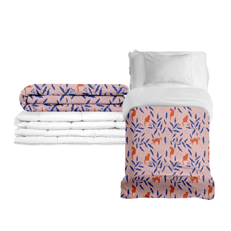 Originele therapiedeken - Rode kat gewichtdeken met katoenen hoes voor kinderen