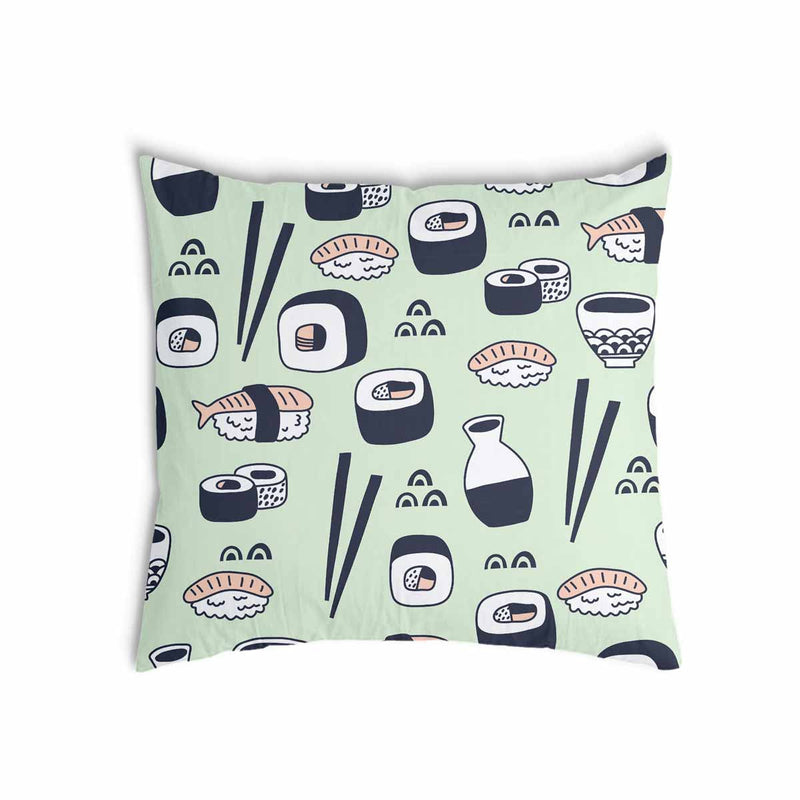 Gezondheidskussen lichtgroen met sushi