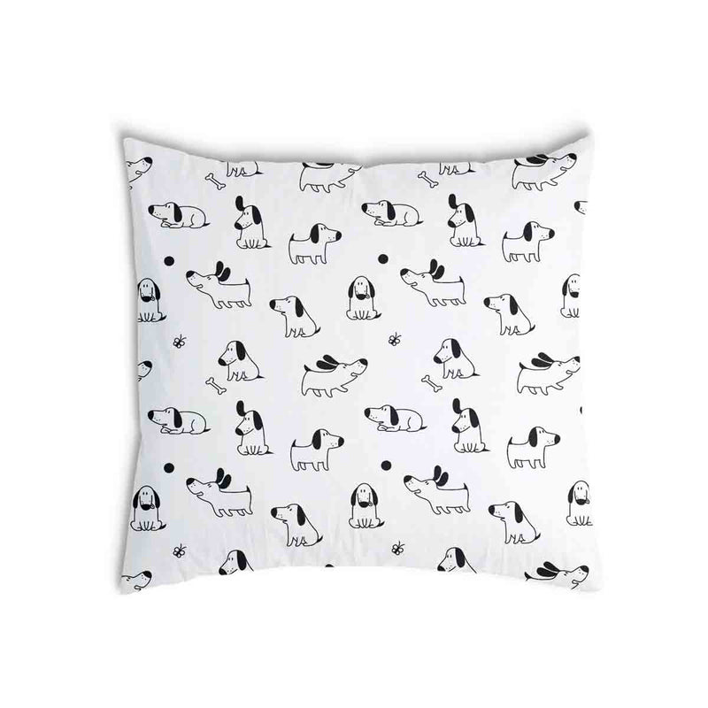 Gezondheidskussen wit met honden