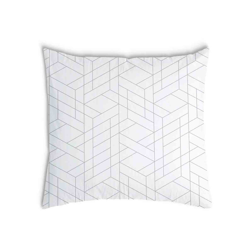 Gezondheidskussen wit met geometrisch patroon