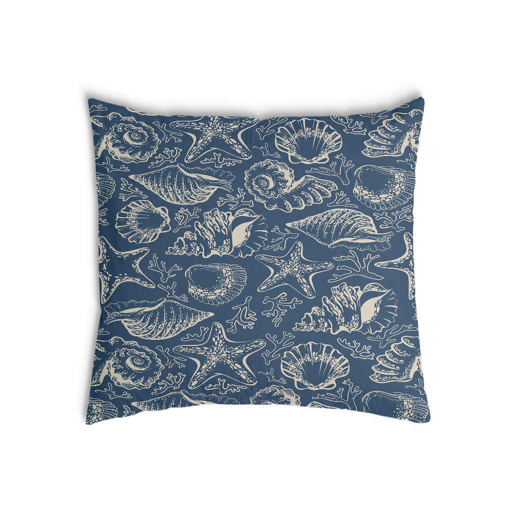 Gesundheitskissen Blau mit Muscheln