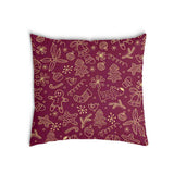Gezondheidskussen rood met grappige kerstmotieven