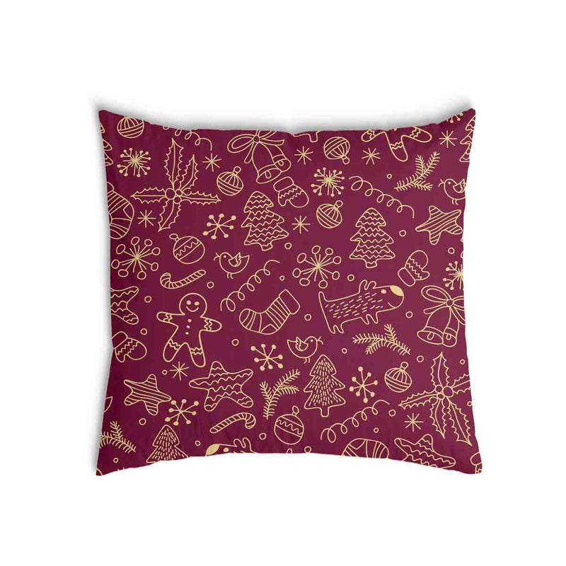 Gezondheidskussen rood met grappige kerstmotieven