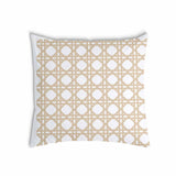 Gezondheidskussen wit met cirkels beige