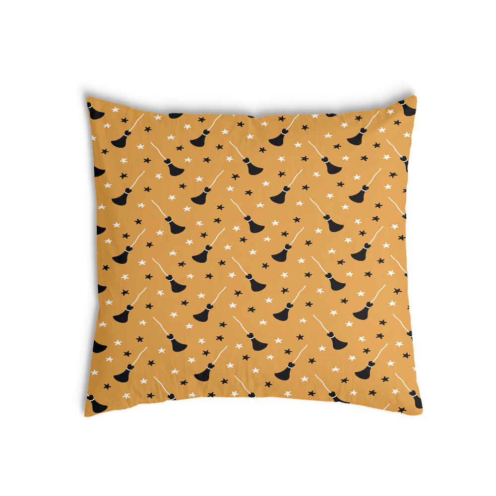 Gezondheidskussen Oranje met Potter's Bezem