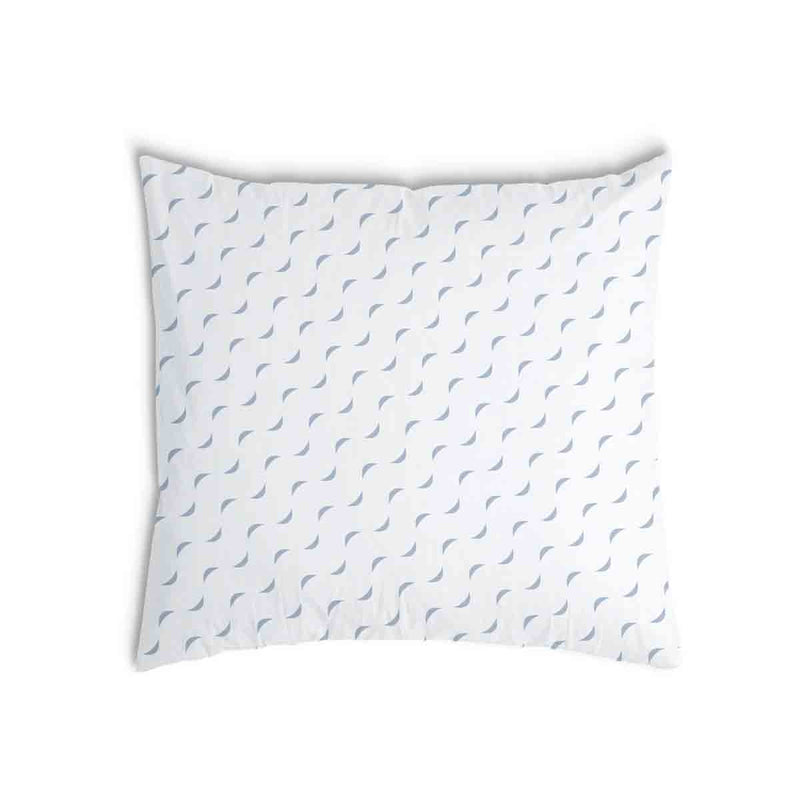 Gezondheidskussen wit met blauwe golven