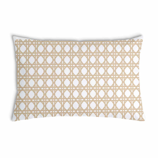 Gezondheidskussen wit met cirkels beige