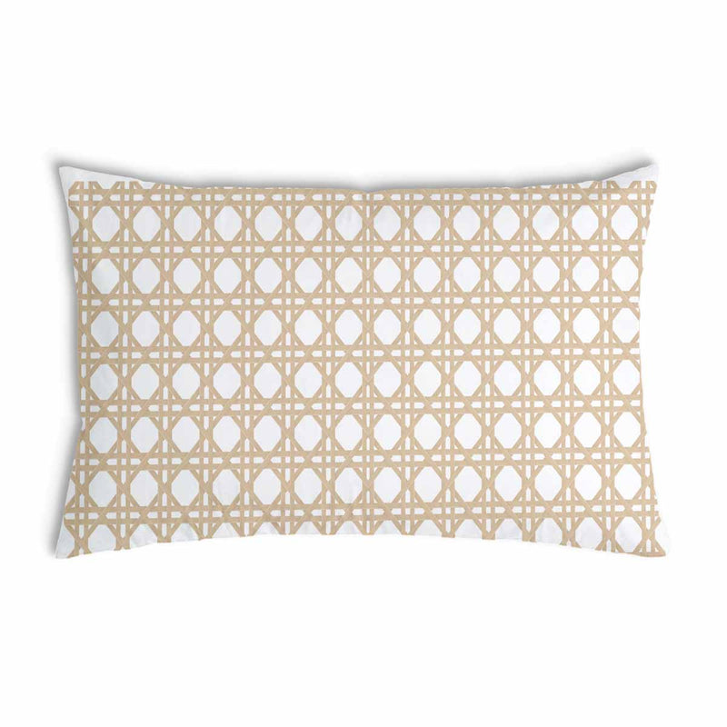 Gezondheidskussen wit met cirkels beige