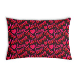 Gezondheidskussen Zwart met opschrift Love