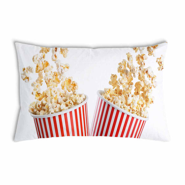 Gezondheidskussen wit met popcorn