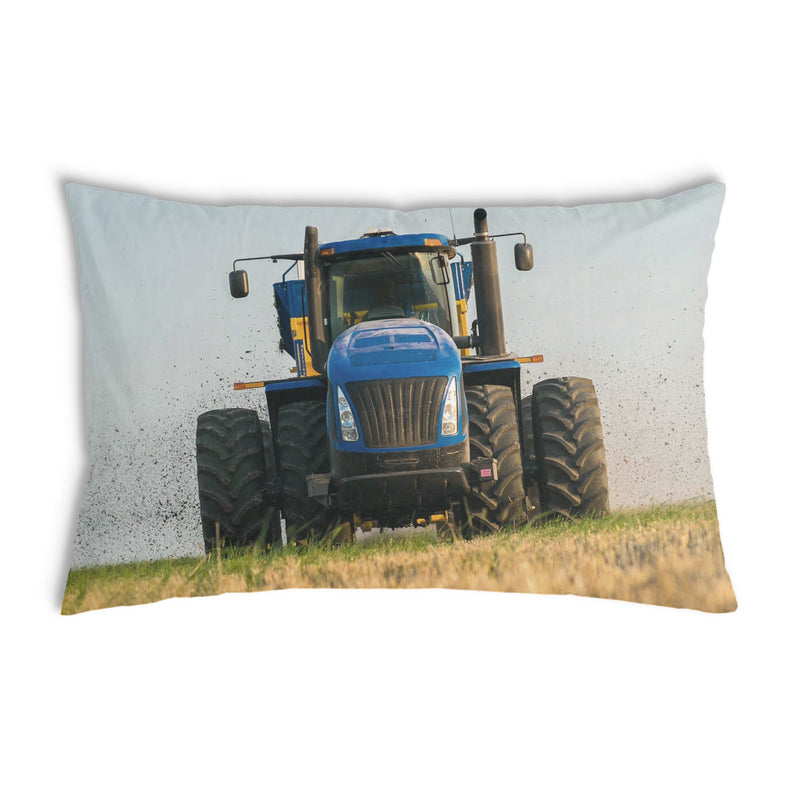 Gezondheidskussen tractor in blauw