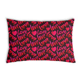 Gezondheidskussen Zwart met opschrift Love