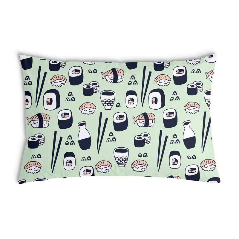 Gezondheidskussen lichtgroen met sushi