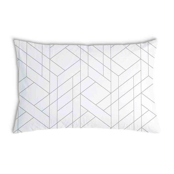 Gezondheidskussen wit met geometrisch patroon