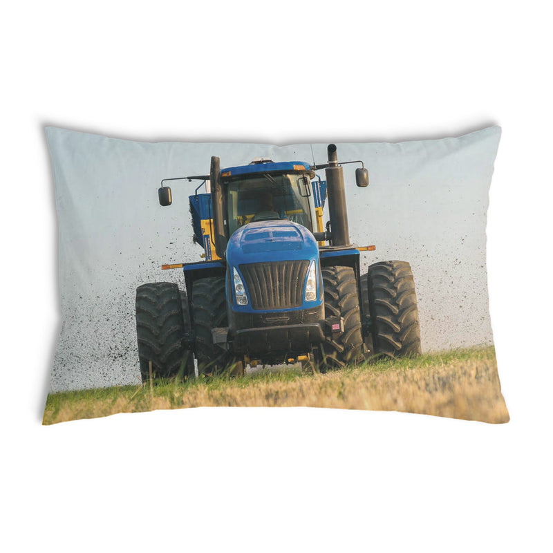Gezondheidskussen tractor in blauw