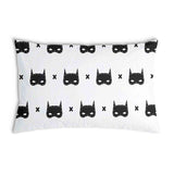 Gezondheidskussen wit met kattenmasker