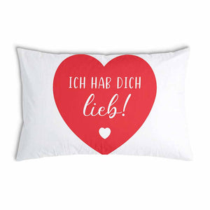 Gezondheitskussen met katoenen hoes hart ik hou van je