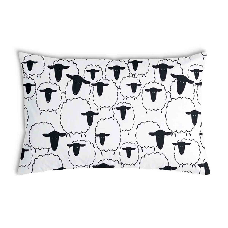 Gezondheidskussen wit met schapen