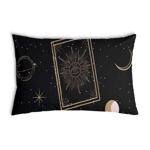 Gezondheidskussen Zwart met Zon, Maan en Sterren