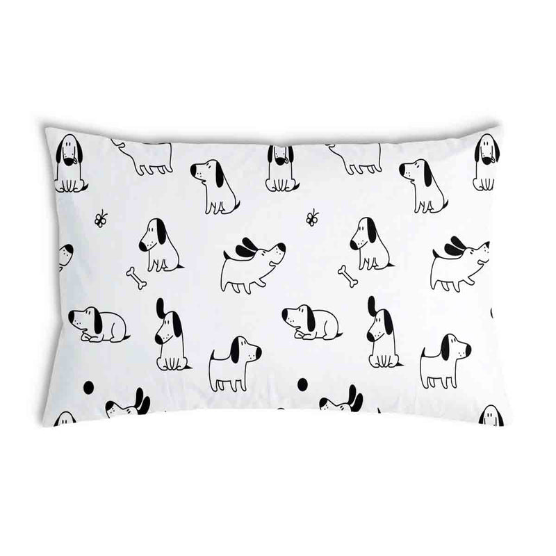 Gezondheidskussen wit met honden