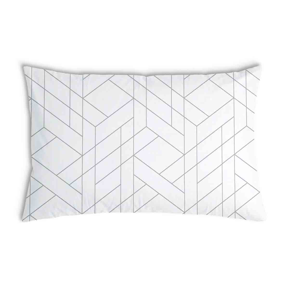Gezondheidskussen wit met geometrisch patroon
