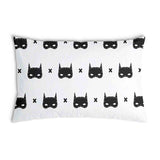 Gezondheidskussen wit met kattenmasker