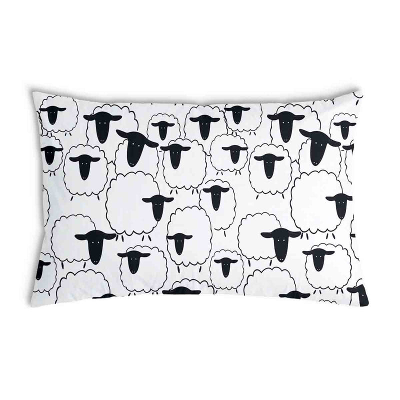 Gezondheidskussen wit met schapen