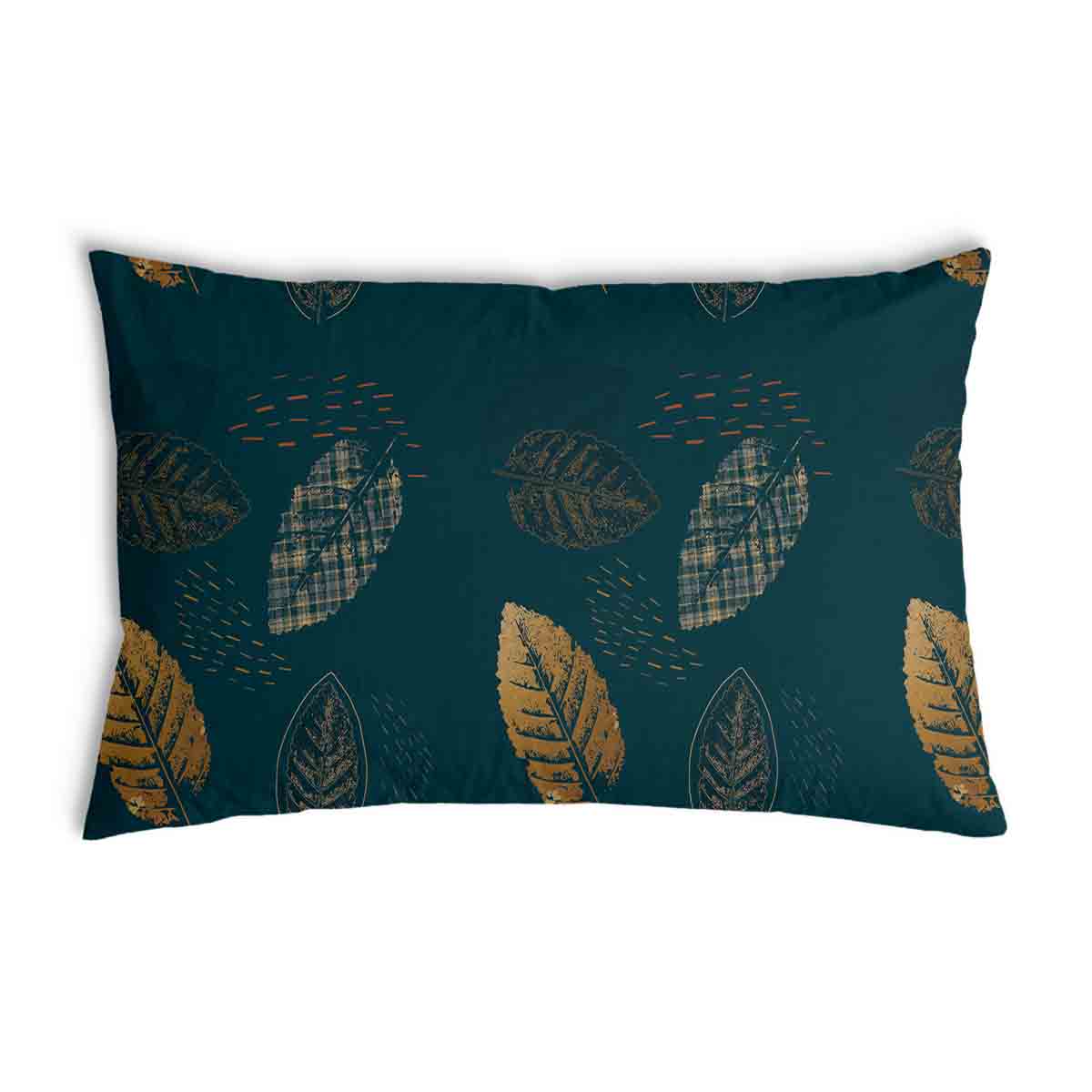 Gezondheidskussen groen met gouden blad