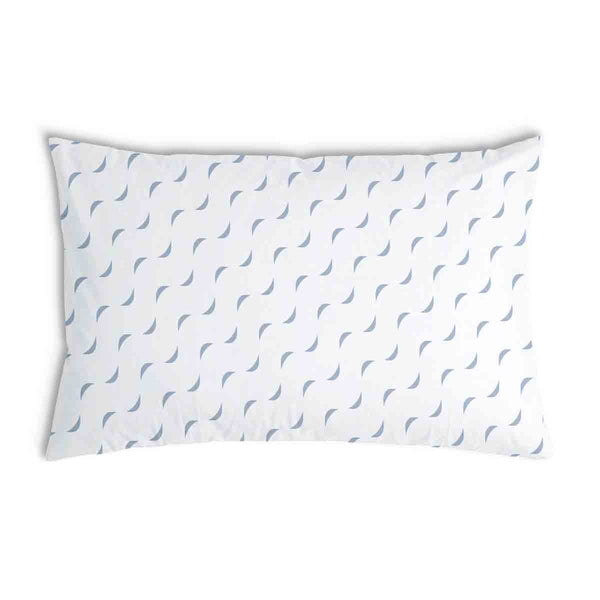 Gezondheidskussen wit met blauwe golven