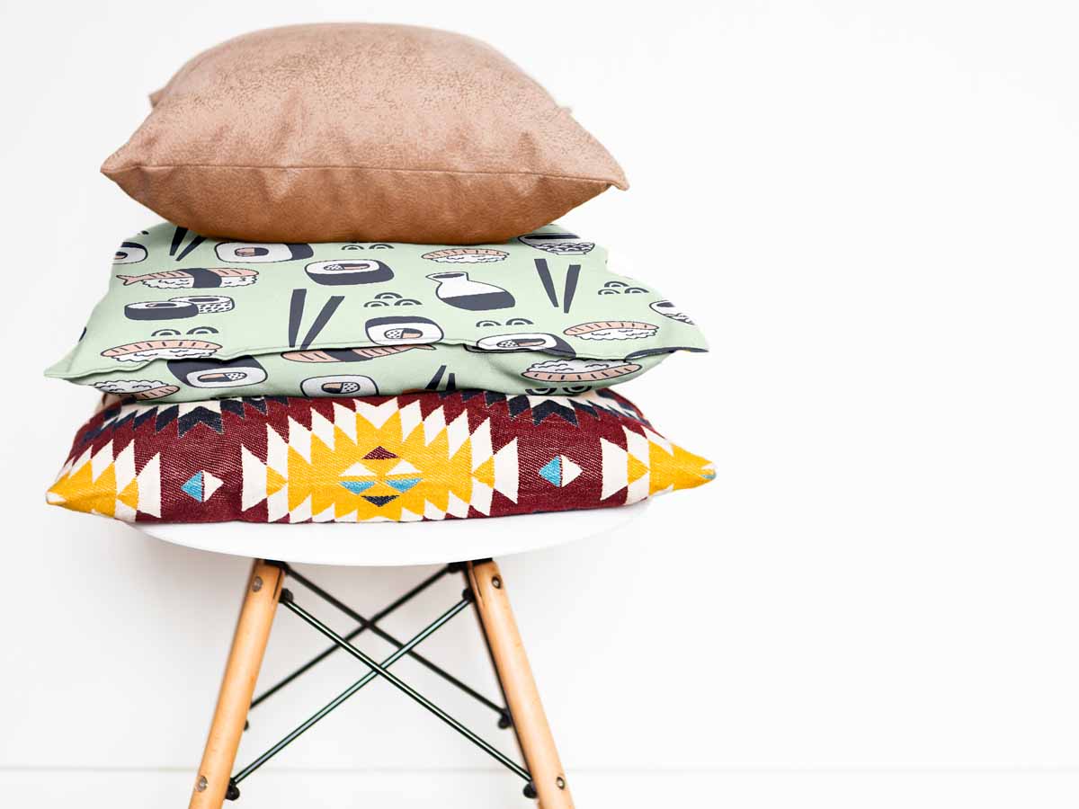 Gesundheitskissen Hellgrün mit Sushi