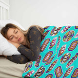 Therapiedekens beddengoedset turquoise met spreuken