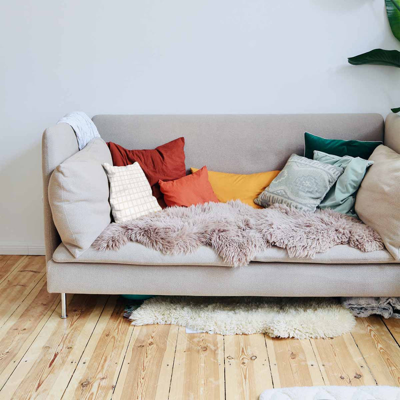 Gezondheidskussen Oranje Beige Ruit