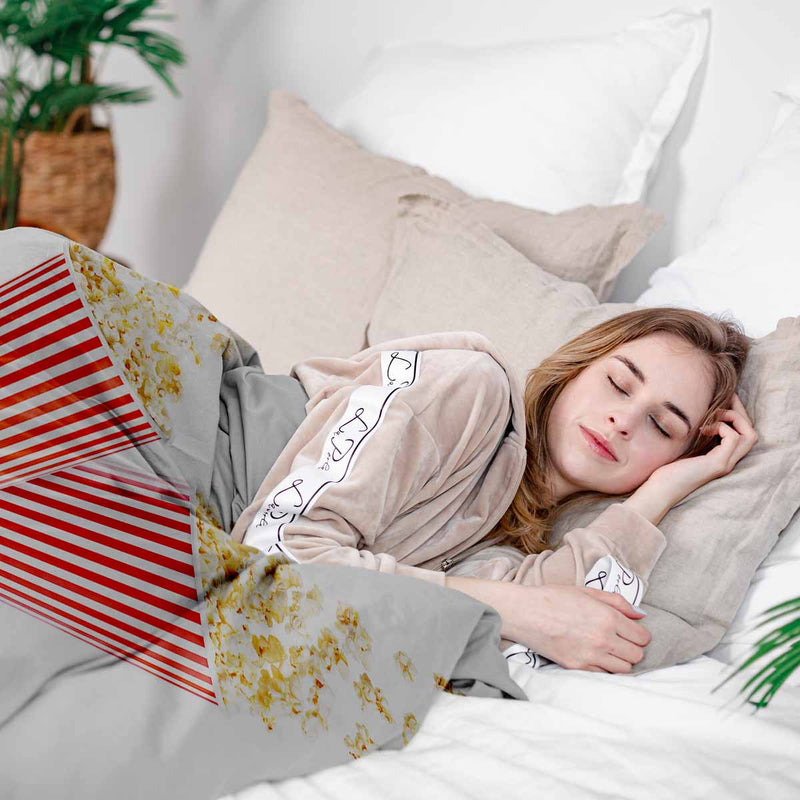 Therapiedekens Beddengoed Set Wit met Popcorn