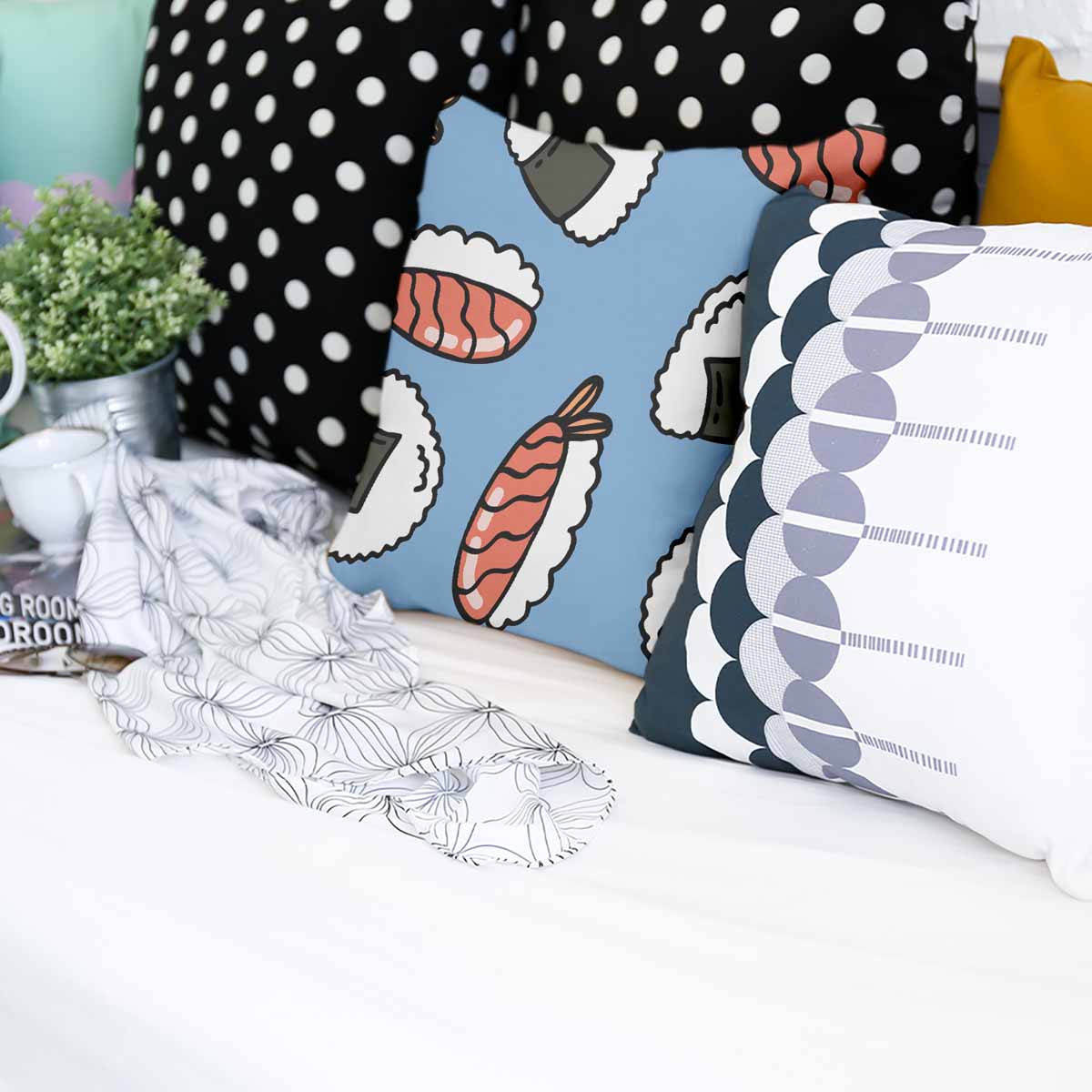 Gezondheidskussen met Sashimi