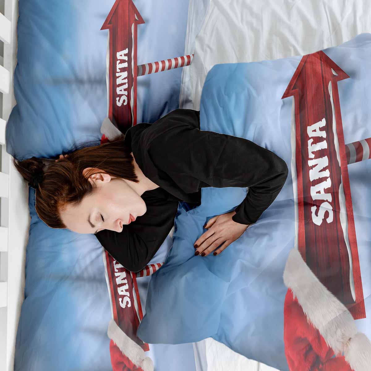 Original Therapiedecke - Baumwoll Bettwäsche Set mit Santa