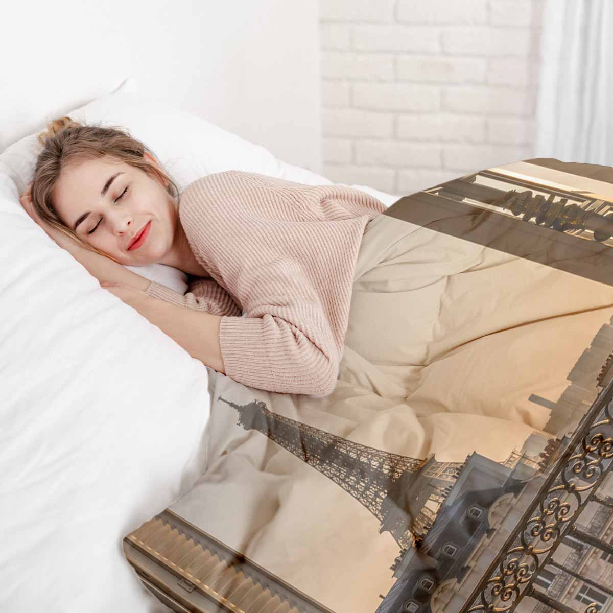 Therapiedecken beddengoed set geel Parijs