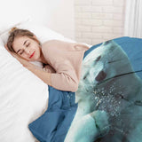 Therapiedekens katoenen hoes blauw met ijsbeer
