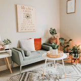 Gezondheidskussen Oranje Beige Ruit