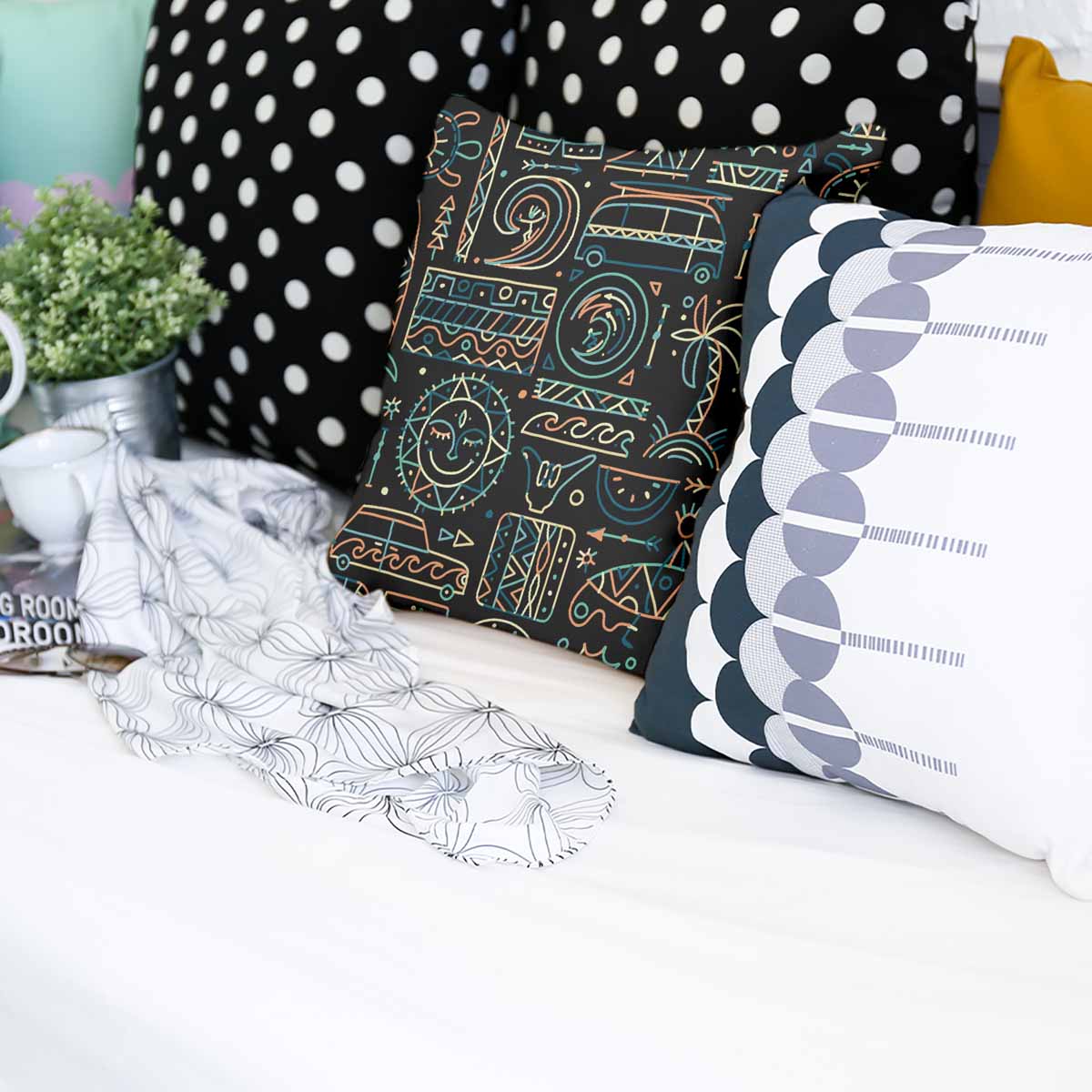 Gesundheitskissen mit grünem Hawaii Muster