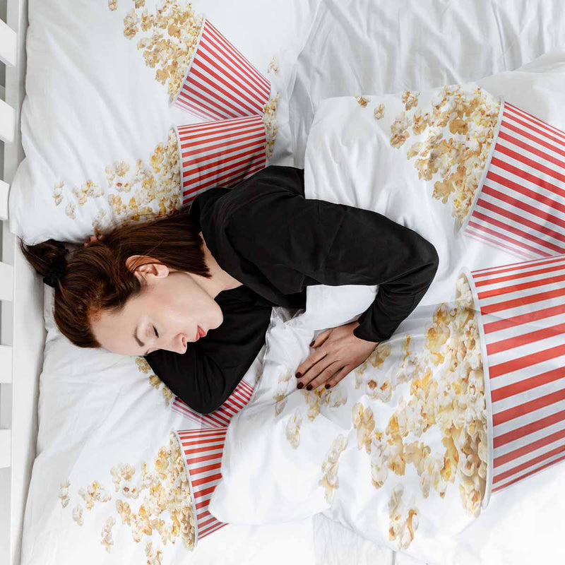 Therapiedekens Beddengoed Set Wit met Popcorn