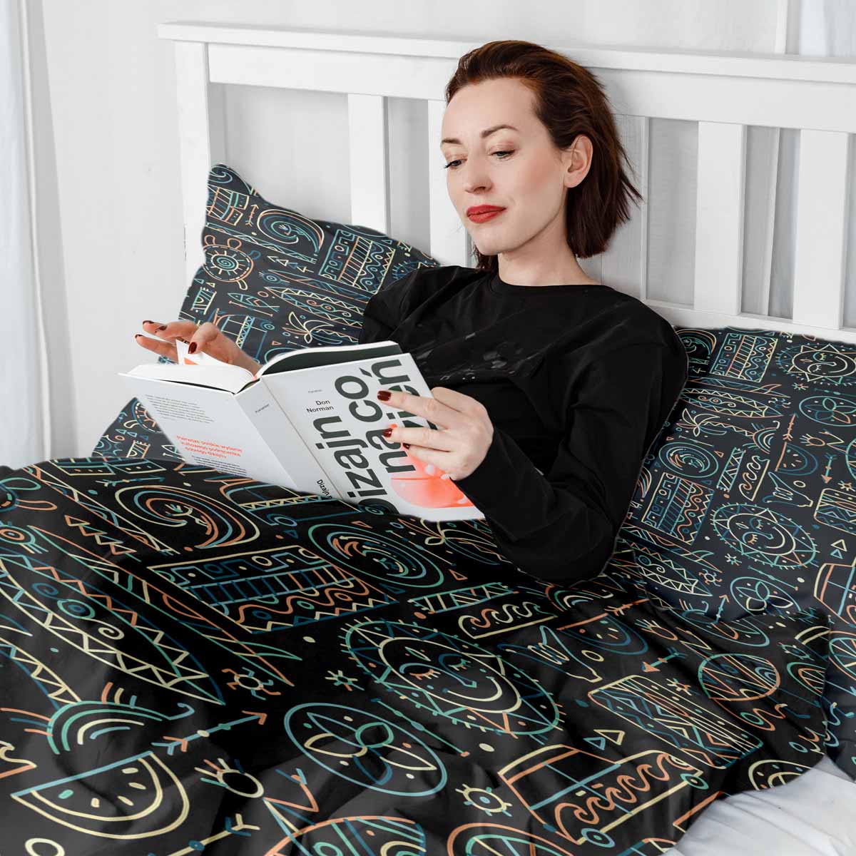 Therapiedekens beddengoedset met groen Hawaii-patroon